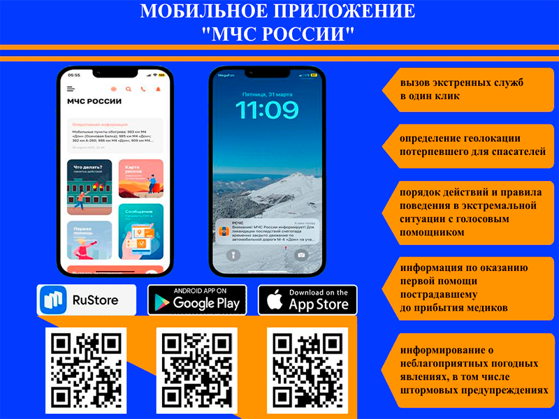 Мобильное приложение от МЧС России.